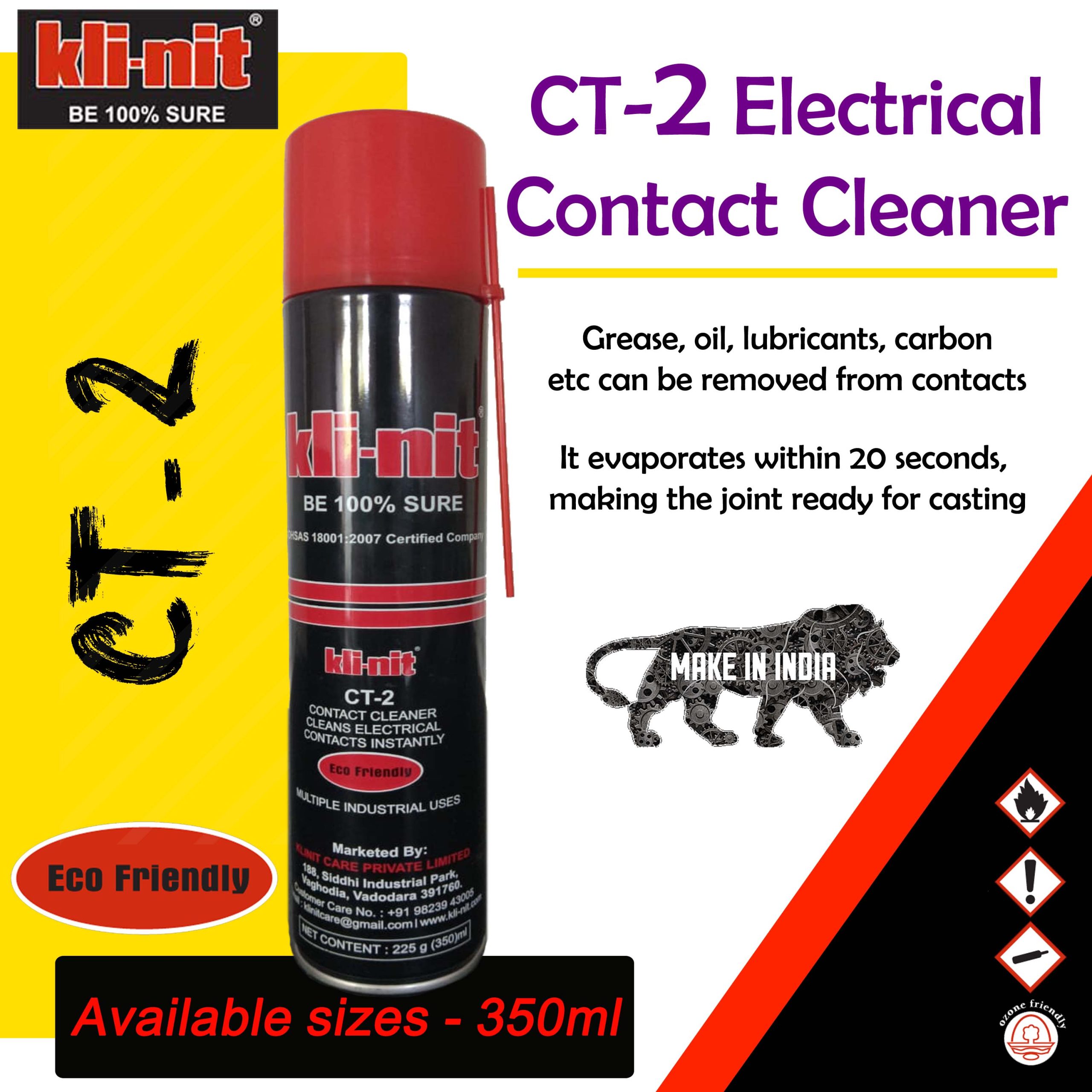 CT-2 Electrical Contact Cleaner – Kli-Nit Care